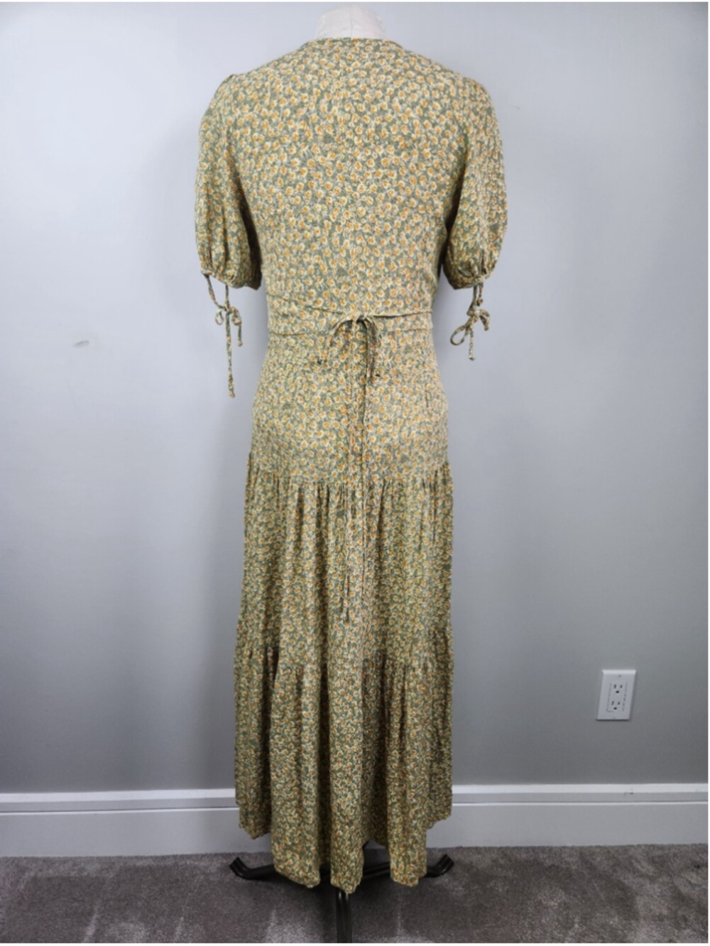 Christy Dawn Augusta Wrap Dress Rose Garden Size XS Adjustable Fit Cottagecore - Picture 5 of 16